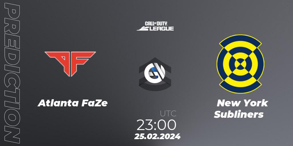 Atlanta FaZe - New York Subliners: прогноз. 25.02.2024 at 23:00, Call of Duty, Call of Duty League 2024: Stage 2 Major Qualifiers