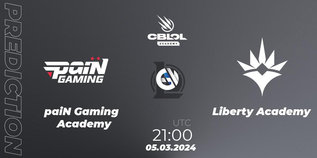 paiN Gaming Academy - Liberty Academy: прогноз. 05.03.2024 at 21:00, LoL, CBLOL Academy Split 1 2024