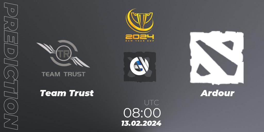 Team Trust - Ardour: прогноз. 13.02.2024 at 08:00, Dota 2, New Year Cup 2024