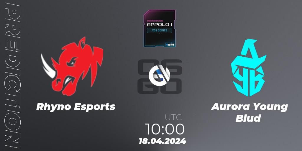Rhyno Esports - Aurora Young Blud: прогноз. 18.04.2024 at 10:00, Counter-Strike (CS2), Appolo1 Series: Phase 1