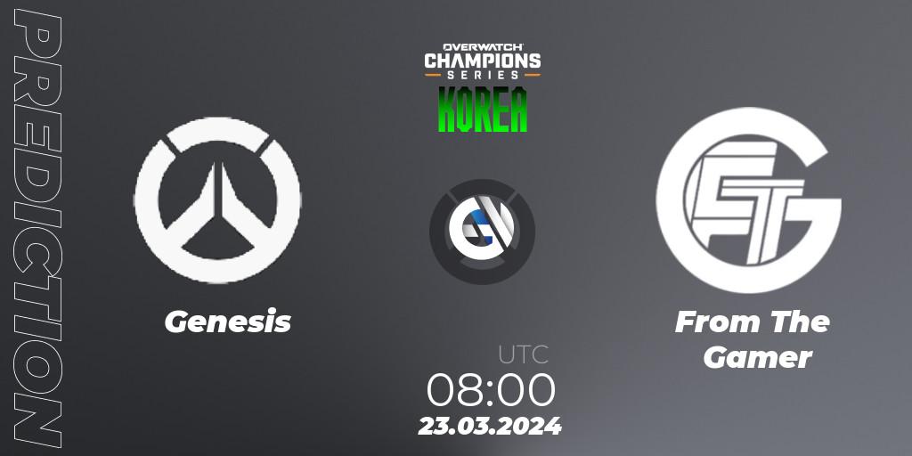 Genesis - From The Gamer: прогноз. 23.03.2024 at 08:00, Overwatch, Overwatch Champions Series 2024 - Stage 1 Korea
