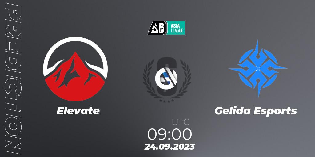 Elevate - Gelida Esports: прогноз. 24.09.2023 at 09:00, Rainbow Six, SEA League 2023 - Stage 2