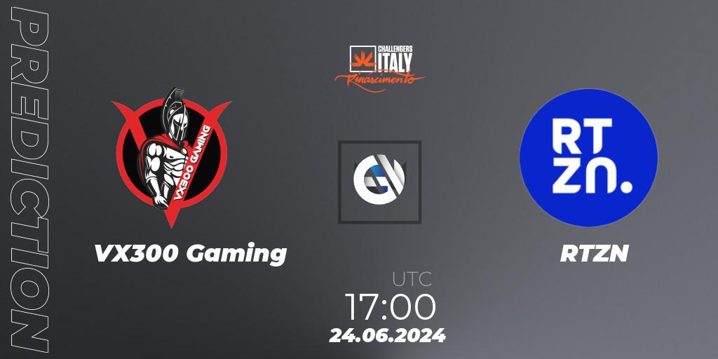 VX300 Gaming - RTZN: прогноз. 24.06.2024 at 17:00, VALORANT, VALORANT Challengers 2024 Italy: Rinascimento Split 2
