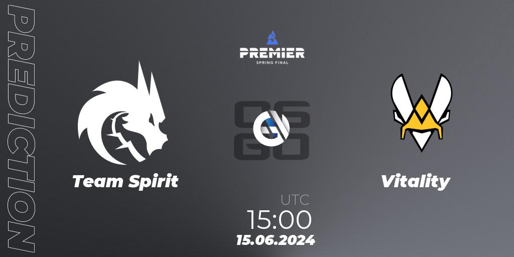 Team Spirit - Vitality: прогноз. 15.06.2024 at 15:00, Counter-Strike (CS2), BLAST Premier Spring Final 2024