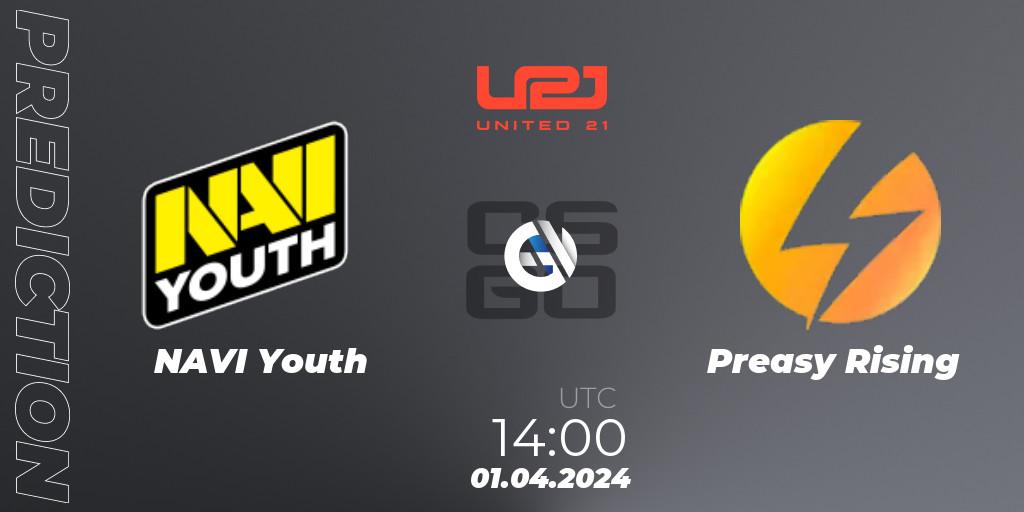 NAVI Youth - Preasy Rising: прогноз. 01.04.24, CS2 (CS:GO), United21 Season 12: Division 2