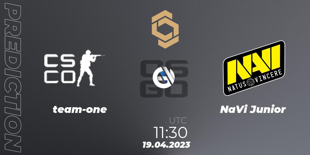 team-one - NaVi Junior: прогноз. 19.04.2023 at 11:30, Counter-Strike (CS2), CCT South Europe Series #4: Closed Qualifier