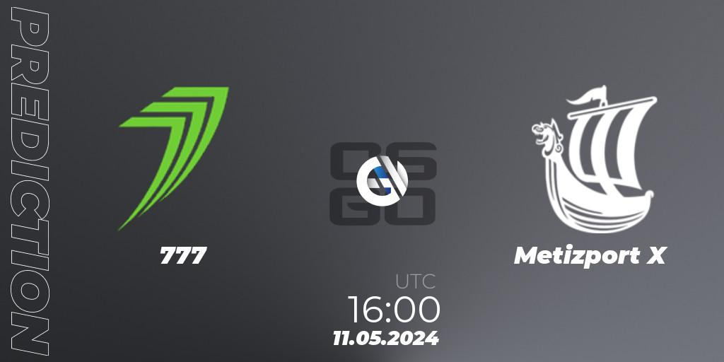 777 - Metizport X: прогноз. 11.05.2024 at 16:00, Counter-Strike (CS2), Good Game-ligaen Spring 2024