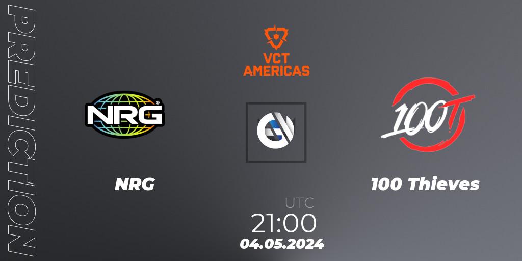 NRG - 100 Thieves: прогноз. 04.05.2024 at 21:00, VALORANT, VALORANT Champions Tour 2024: Americas League - Stage 1 - Group Stage