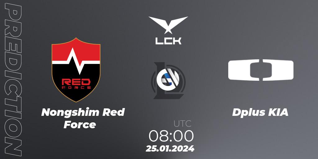 Nongshim Red Force - Dplus KIA: прогноз. 25.01.2024 at 08:00, LoL, LCK Spring 2024 - Group Stage
