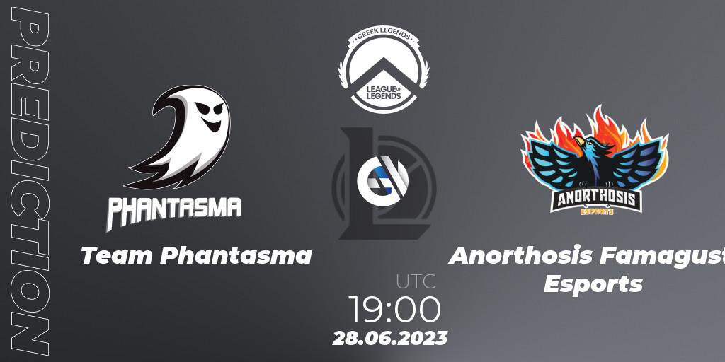 Team Phantasma - Anorthosis Famagusta Esports: прогноз. 28.06.2023 at 19:00, LoL, Greek Legends League Summer 2023