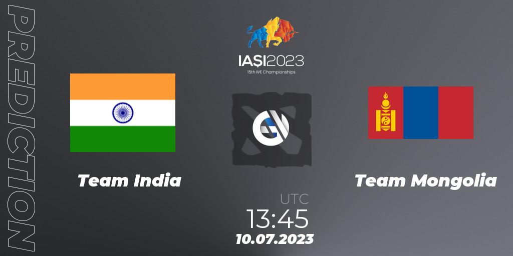 Team India - Team Mongolia: прогноз. 10.07.2023 at 14:45, Dota 2, Gamers8 IESF Asian Championship 2023