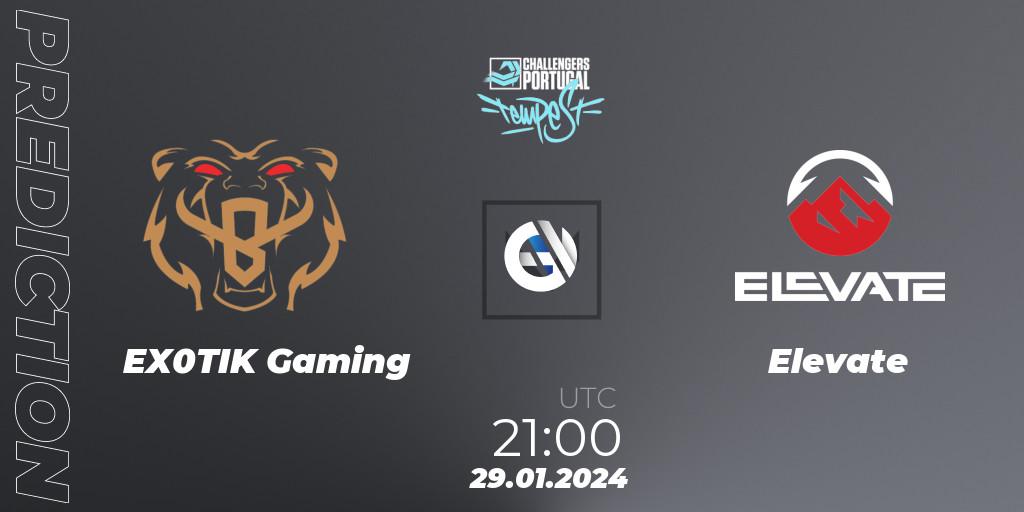 EX0TIK Gaming - Elevate: прогноз. 29.01.2024 at 21:00, VALORANT, VALORANT Challengers 2024 Portugal: Tempest Split 1