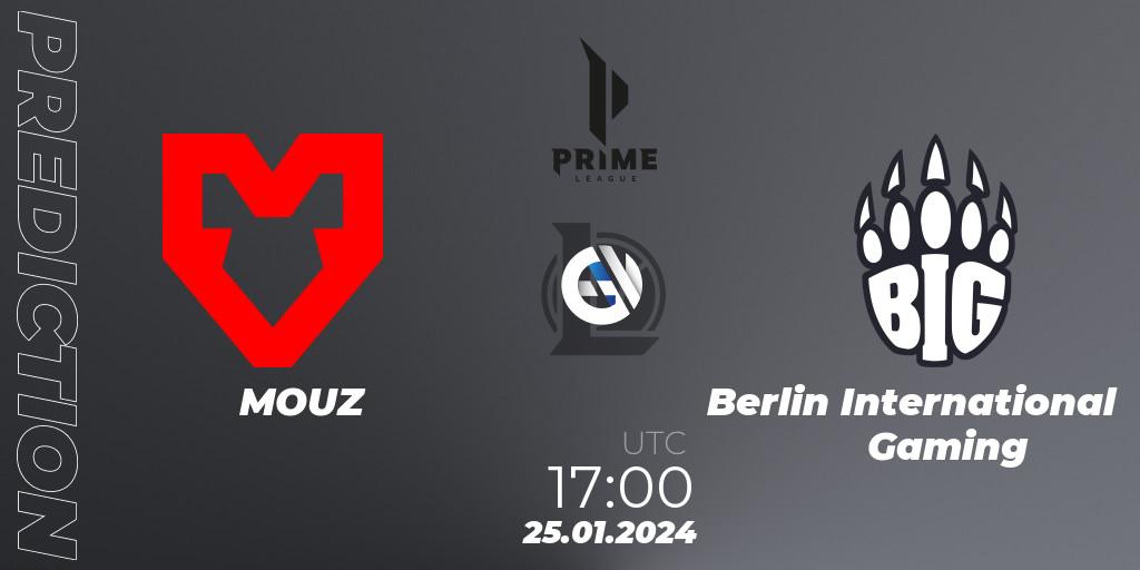 MOUZ - Berlin International Gaming: прогноз. 25.01.2024 at 17:00, LoL, Prime League Spring 2024 - Group Stage