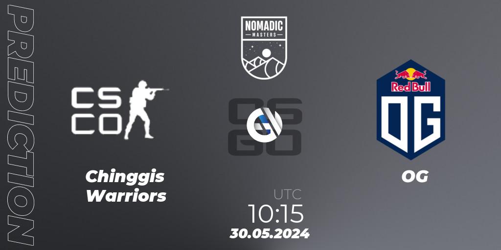 Chinggis Warriors - OG: прогноз. 30.05.2024 at 11:25, Counter-Strike (CS2), MESA Nomadic Masters: Spring 2024