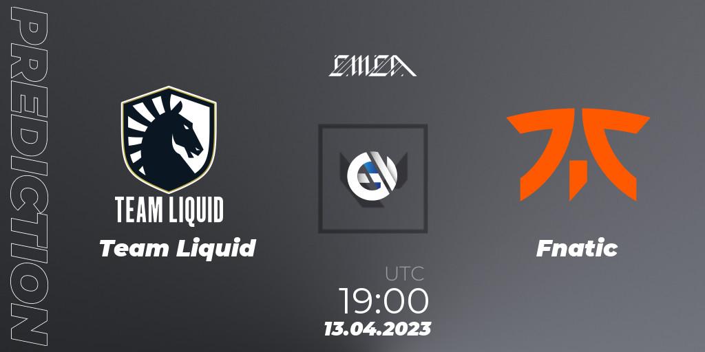 Team Liquid - Fnatic: прогноз. 13.04.23, VALORANT, VCT 2023: EMEA League - Regular Season