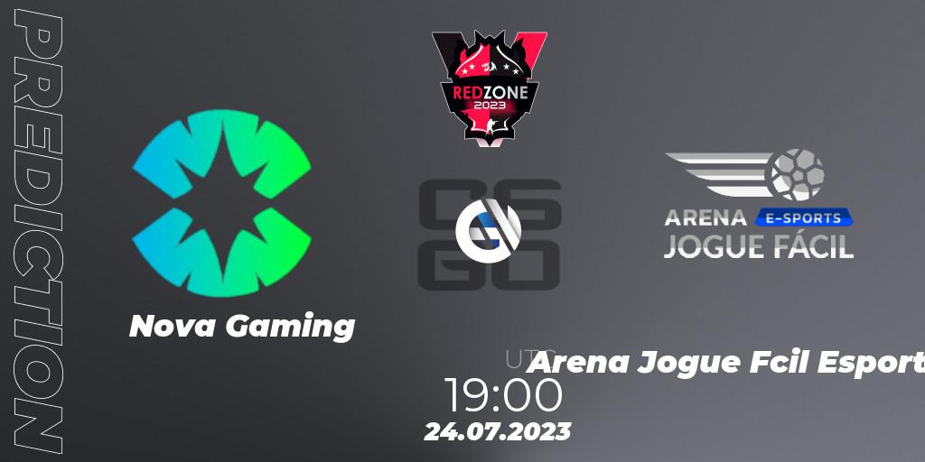 Nova Gaming - Arena Jogue Fácil Esports: прогноз. 24.07.2023 at 19:00, Counter-Strike (CS2), RedZone PRO League Season 5