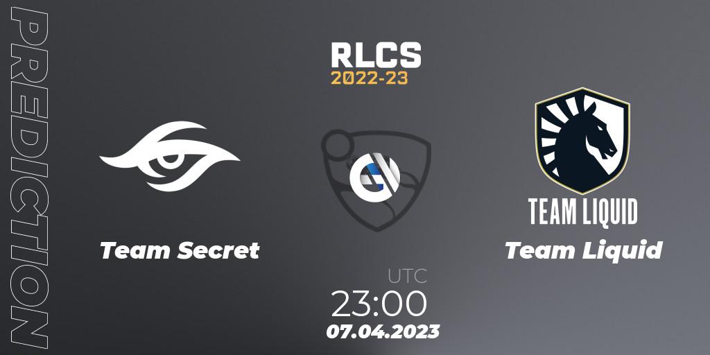 Team Secret - Team Liquid: прогноз. 07.04.2023 at 20:50, Rocket League, RLCS 2022-23 - Winter Split Major