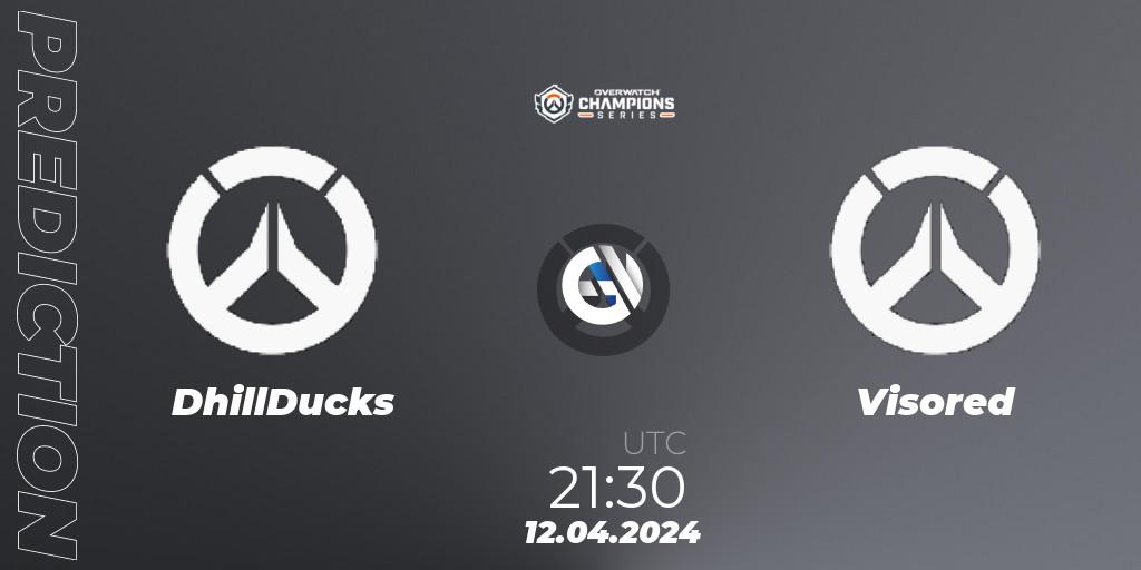 DhillDucks - Visored: прогноз. 12.04.2024 at 21:30, Overwatch, Overwatch Champions Series 2024 - North America Stage 2 Group Stage