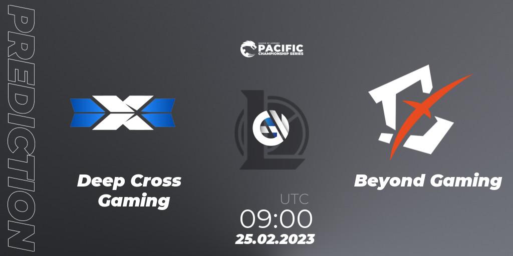 Deep Cross Gaming - Beyond Gaming: прогноз. 25.02.2023 at 09:00, LoL, PCS Spring 2023 - Group Stage