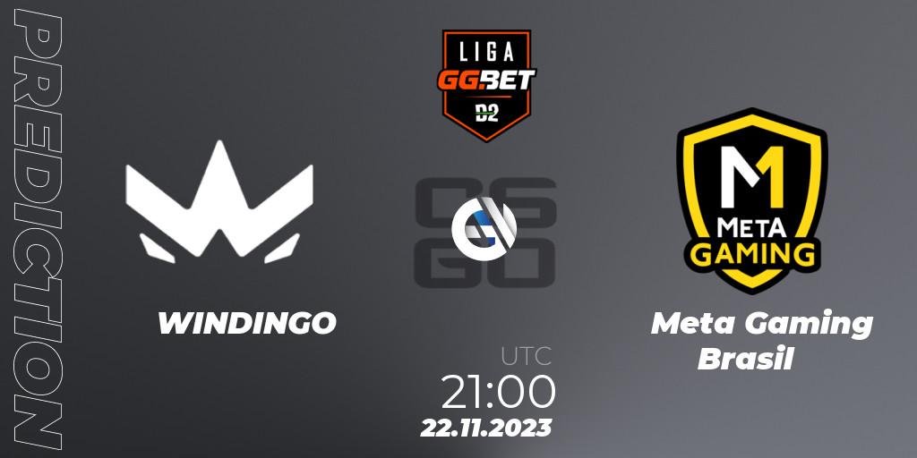 WINDINGO - Meta Gaming Brasil: прогноз. 22.11.2023 at 21:00, Counter-Strike (CS2), Dust2 Brasil Liga Season 2
