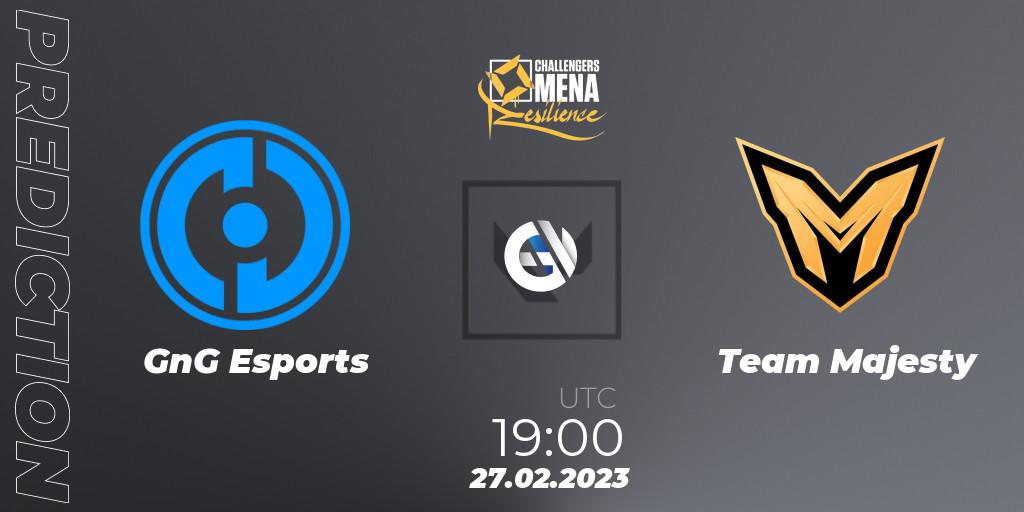 GnG Esports - Team Majesty: прогноз. 27.02.2023 at 18:00, VALORANT, VALORANT Challengers 2023 MENA: Resilience Split 1 - Levant and North Africa