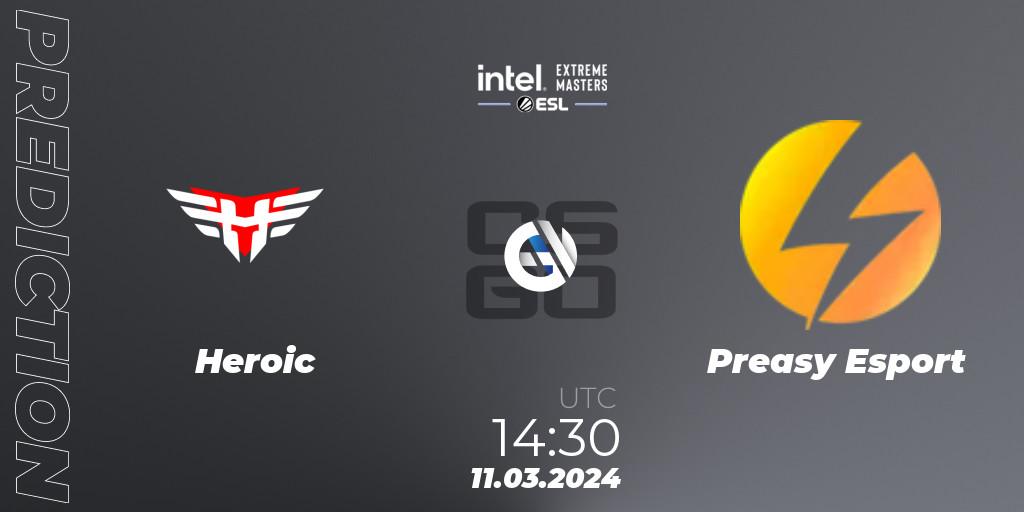 Heroic - Preasy Esport: прогноз. 11.03.2024 at 14:30, Counter-Strike (CS2), Intel Extreme Masters Dallas 2024: European Closed Qualifier