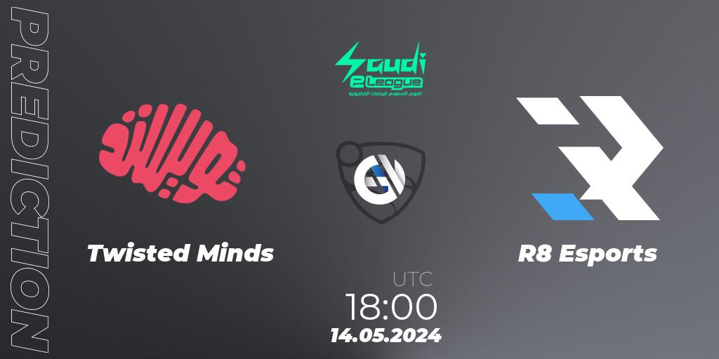 Twisted Minds - R8 Esports: прогноз. 14.05.2024 at 18:00, Rocket League, Saudi eLeague 2024 - Major 2: Online Major Phase 1