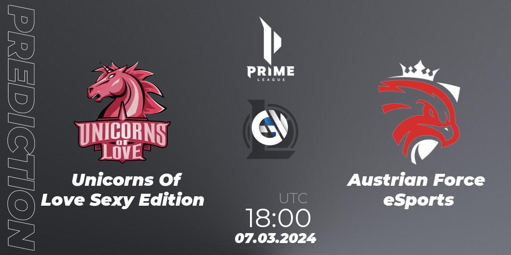 Unicorns Of Love Sexy Edition - Austrian Force eSports: прогноз. 07.03.24, LoL, Prime League Spring 2024 - Group Stage