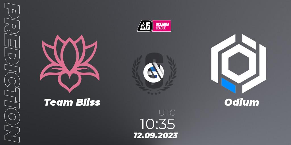 Team Bliss - Odium: прогноз. 12.09.2023 at 10:35, Rainbow Six, Oceania League 2023 - Stage 2