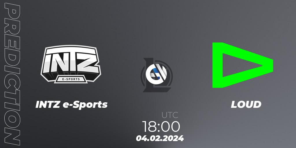 INTZ e-Sports - LOUD: прогноз. 04.02.2024 at 18:00, LoL, CBLOL Split 1 2024 - Group Stage