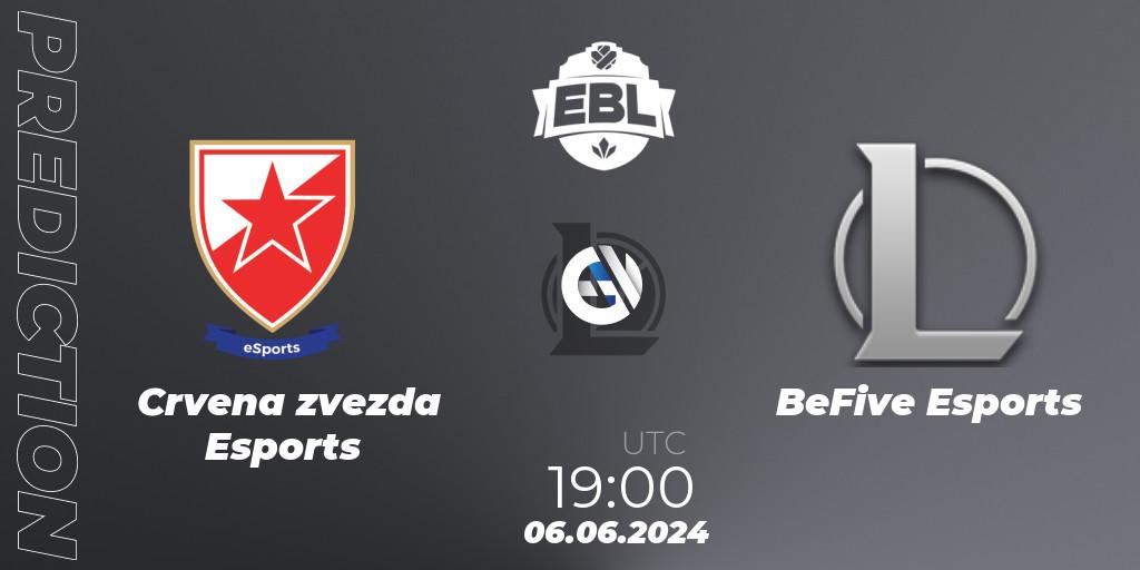 Crvena zvezda Esports - BeFive Esports: прогноз. 06.06.2024 at 19:00, LoL, Esports Balkan League Season 15