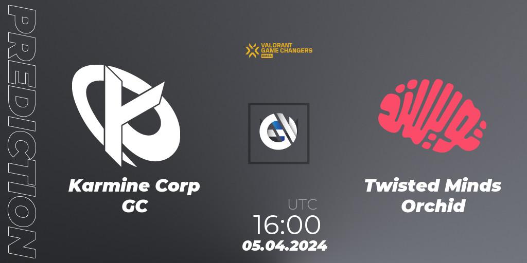 Karmine Corp GC - Twisted Minds Orchid: прогноз. 05.04.2024 at 16:00, VALORANT, VCT 2024: Game Changers EMEA Contenders Series 1