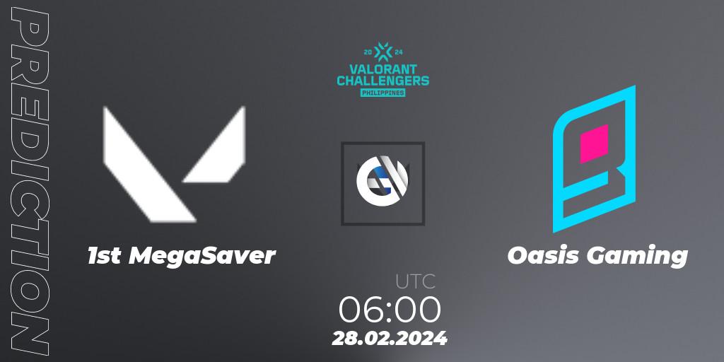 1st MegaSaver - Oasis Gaming: прогноз. 28.02.24, VALORANT, VALORANT Challengers 2024 Philippines: Split 1