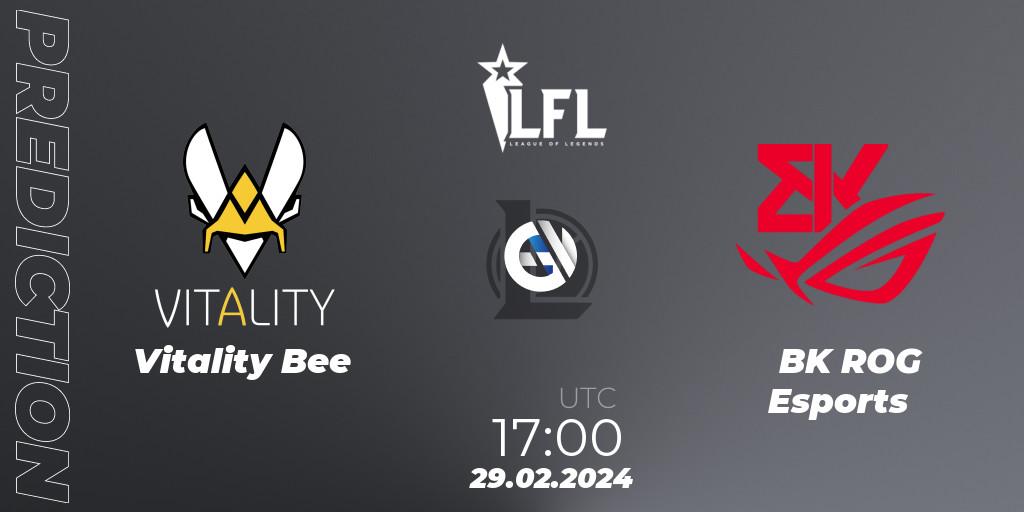 Vitality Bee - BK ROG Esports: прогноз. 29.02.24, LoL, LFL Spring 2024