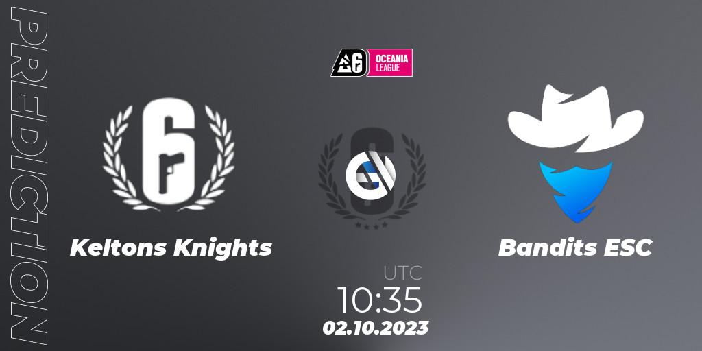 Keltons Knights - Bandits ESC: прогноз. 02.10.2023 at 09:35, Rainbow Six, Oceania League 2023 - Stage 2