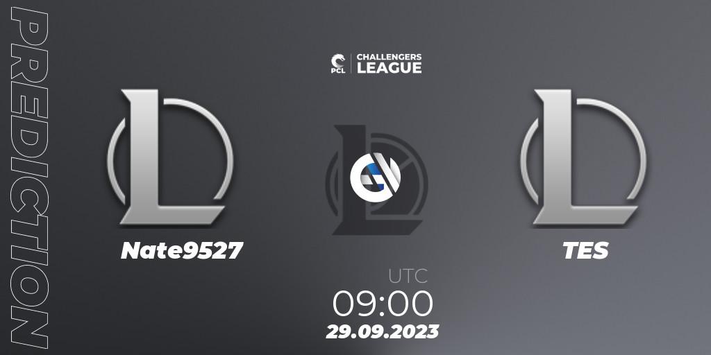 Nate9527 - TES: прогноз. 29.09.2023 at 09:00, LoL, PCL 2023 - Playoffs