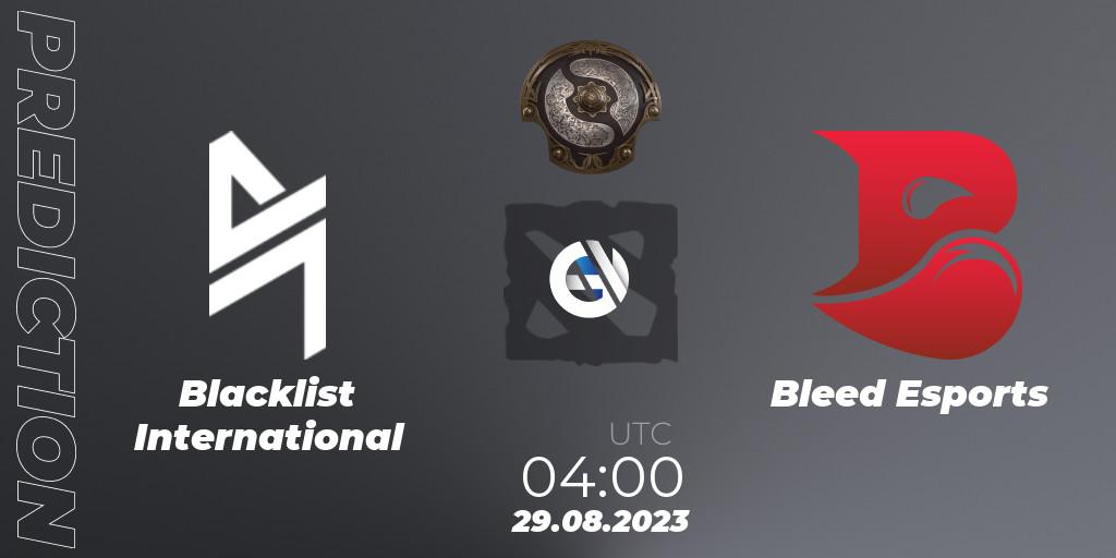 Blacklist International - Bleed Esports: прогноз. 29.08.23, Dota 2, The International 2023 - Southeast Asia Qualifier