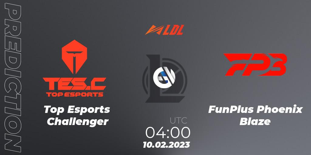 Top Esports Challenger - FunPlus Phoenix Blaze: прогноз. 10.02.2023 at 04:00, LoL, LDL 2023 - Swiss Stage