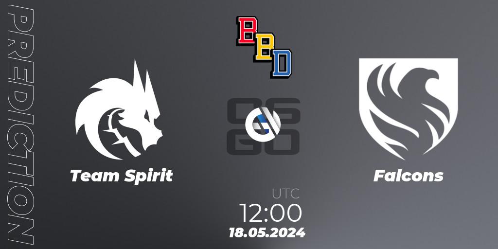 Team Spirit - Falcons: прогноз. 18.05.2024 at 12:00, Counter-Strike (CS2), BetBoom Dacha Belgrade 2024