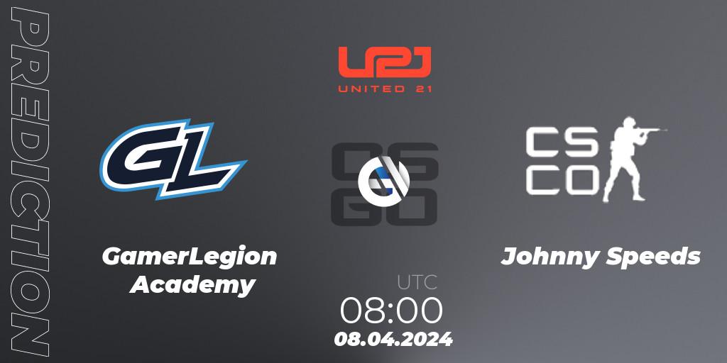 GamerLegion Academy - Johnny Speeds: прогноз. 08.04.24, CS2 (CS:GO), United21 Season 14
