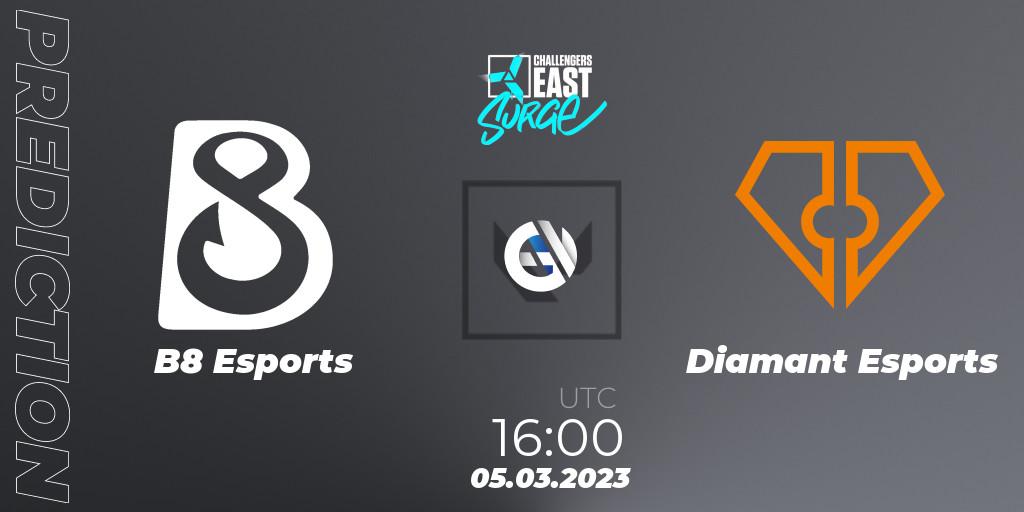 B8 Esports - Diamant Esports: прогноз. 05.03.2023 at 16:15, VALORANT, VALORANT Challengers 2023 East: Surge Split 1