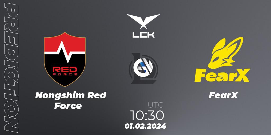 Nongshim Red Force - FearX: прогноз. 01.02.2024 at 10:30, LoL, LCK Spring 2024 - Group Stage