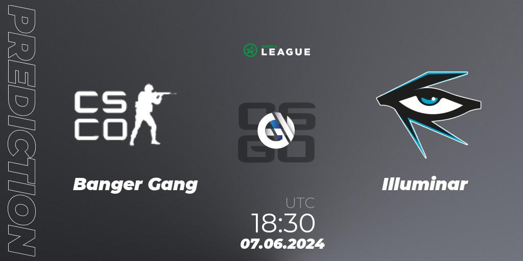 Banger Gang - Illuminar: прогноз. 07.06.2024 at 18:30, Counter-Strike (CS2), ESEA Season 49: Main Division - Europe