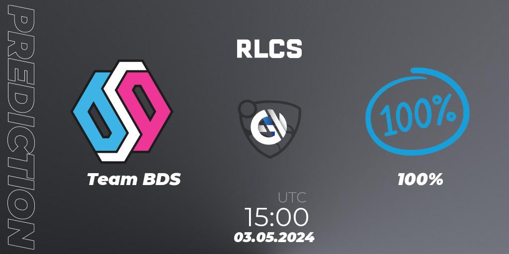 Team BDS - 100%: прогноз. 03.05.2024 at 15:00, Rocket League, RLCS 2024 - Major 2: EU Open Qualifier 4