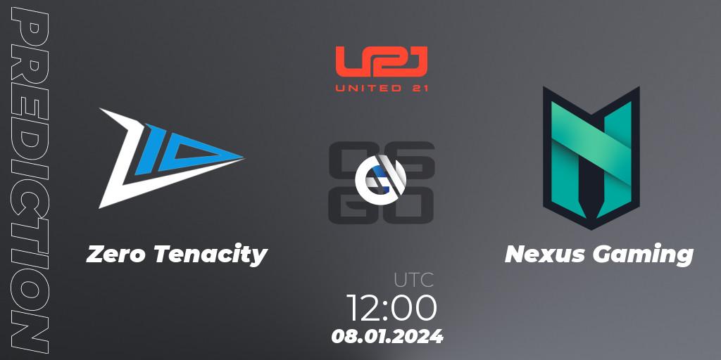 Zero Tenacity - Nexus Gaming: прогноз. 08.01.24, CS2 (CS:GO), United21 Season 10