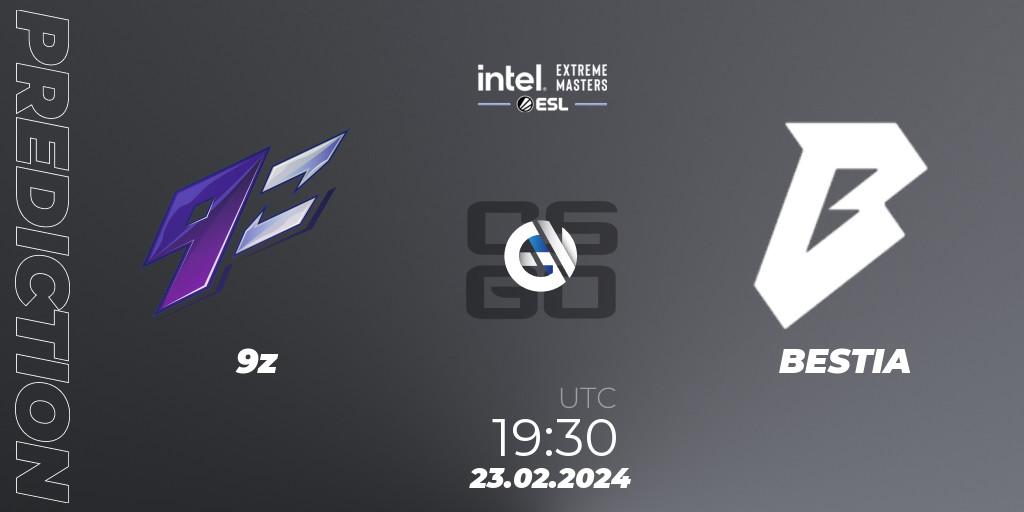 9z - BESTIA: прогноз. 23.02.2024 at 19:30, Counter-Strike (CS2), Intel Extreme Masters Dallas 2024: South American Closed Qualifier