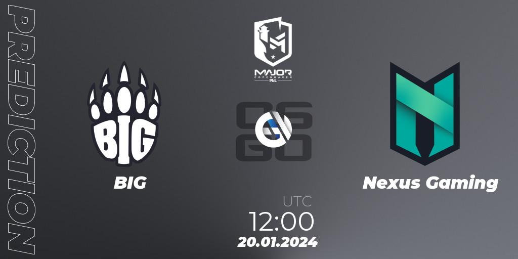 BIG - Nexus Gaming: прогноз. 20.01.2024 at 12:00, Counter-Strike (CS2), PGL CS2 Major Copenhagen 2024 Europe RMR Closed Qualifier