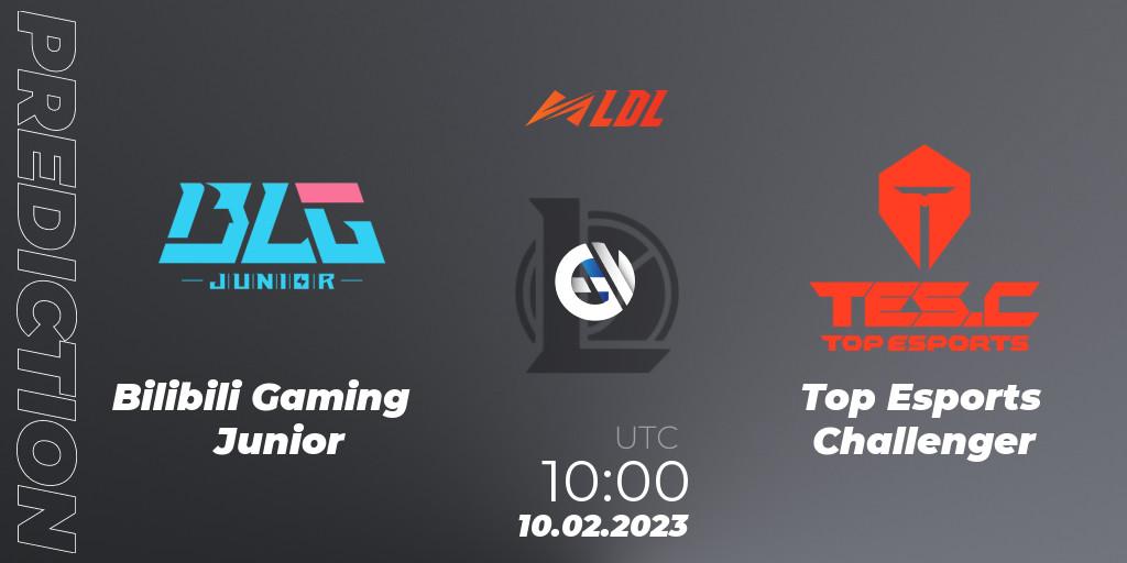 Bilibili Gaming Junior - Top Esports Challenger: прогноз. 10.02.2023 at 09:40, LoL, LDL 2023 - Swiss Stage