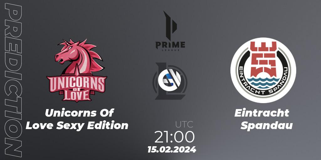 Unicorns Of Love Sexy Edition - Eintracht Spandau: прогноз. 17.01.24, LoL, Prime League Spring 2024 - Group Stage