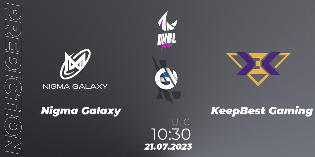 Nigma Galaxy - KeepBest Gaming: прогноз. 21.07.2023 at 10:30, Wild Rift, WRL Asia 2023 - Season 1 - Finals